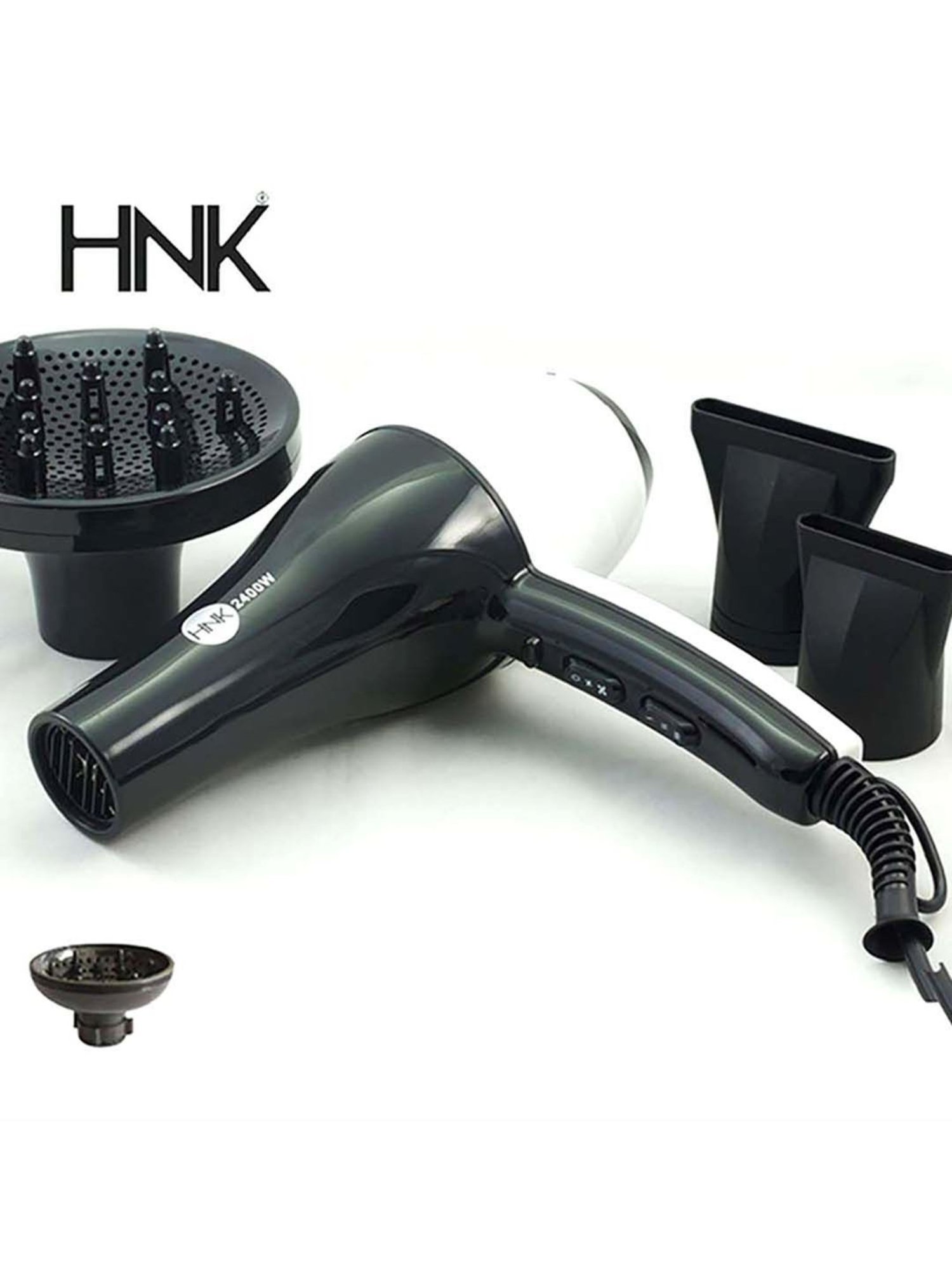 HNK Turbo 2400W Hair Dryer (Black and White)