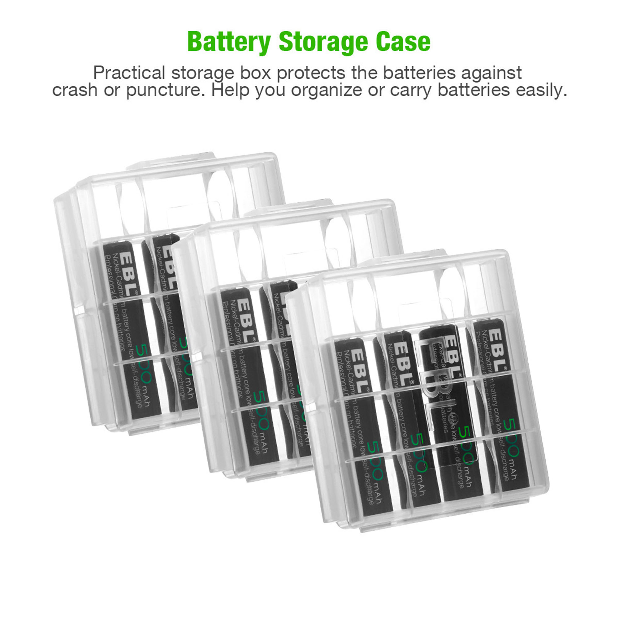 EBL 8 Pcs AAA 1.2V Rechargeable Batteries 500mAh Ni-Cd Battery for TV Keyboards