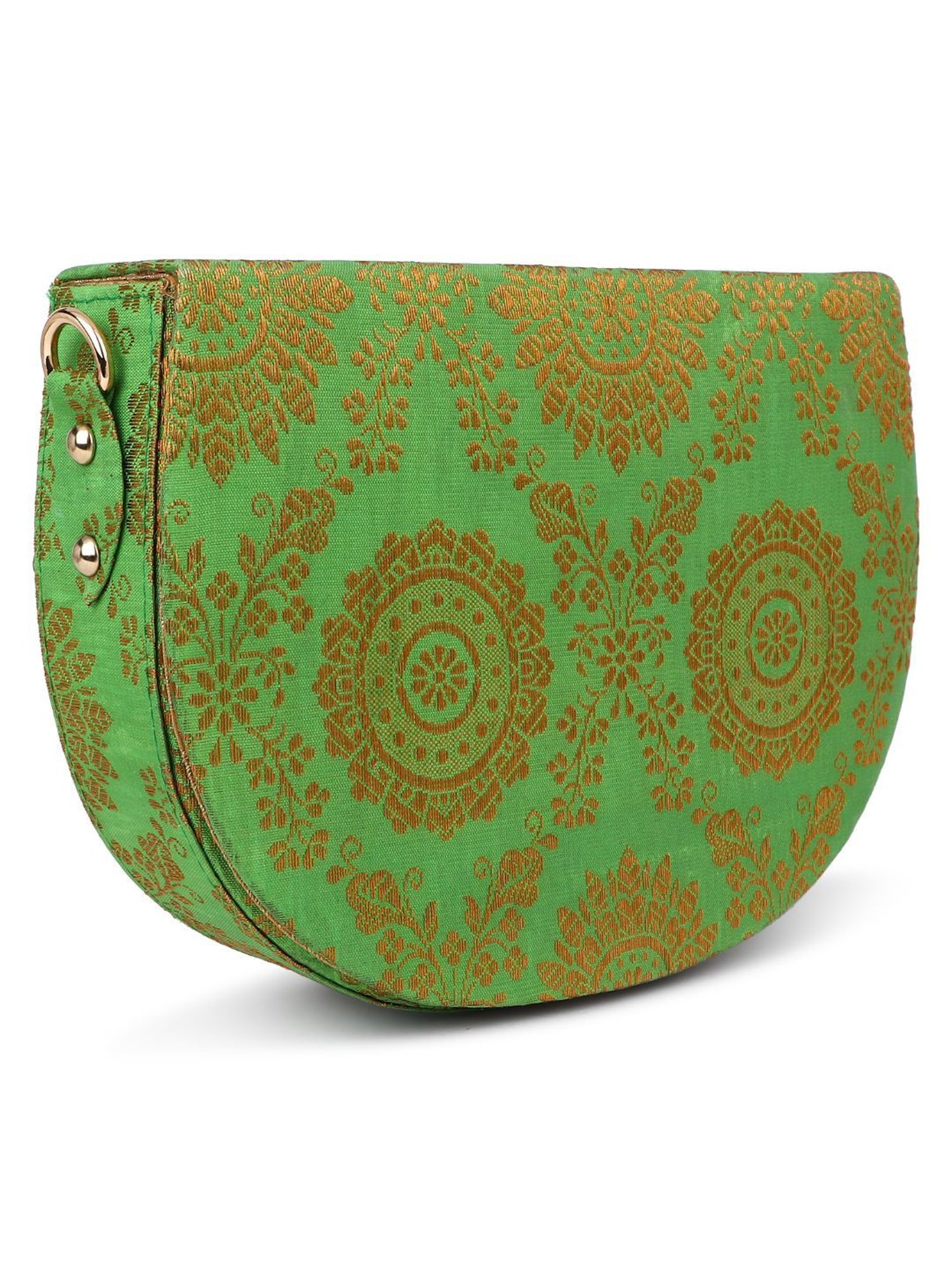 Tarini Nirula Gaia Green Embroidered Small Clutch