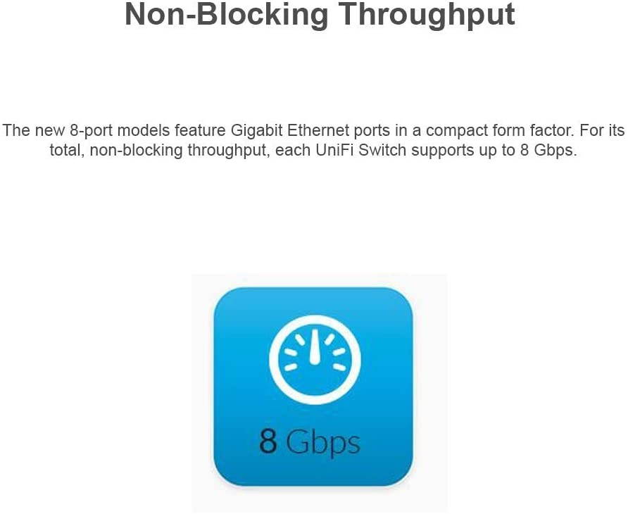 UniFi Switch 8 US-8-60W 8-Port Fully Managed Gigabit Switch 802.3af PoE Ports