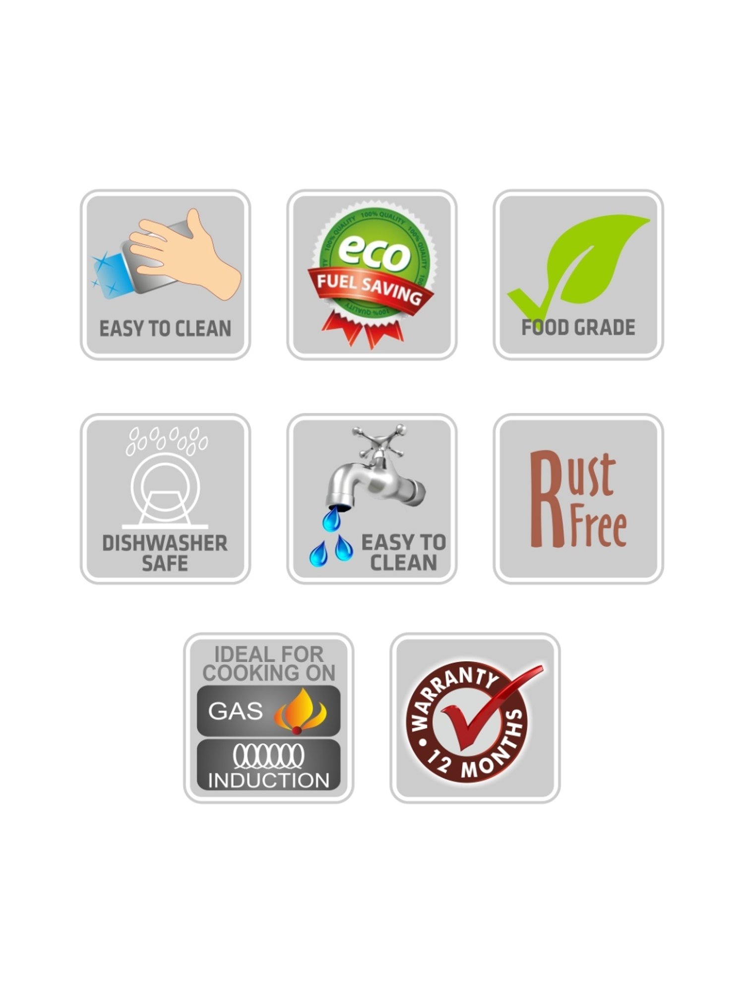 Sumeet S.S.Flat Bottom Induction&Gas Stove Friendly Tope Set of 4Pc(370ML,550ML,800ML,1100ML)