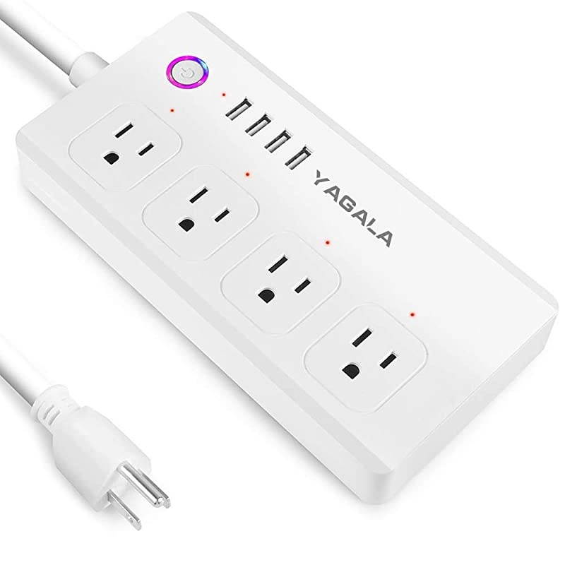 Power Strip, WiFi Surge Protector with 4 AC Outlets and 4 USB Ports, Compatible with Alexa Echo and Google Home Voice Control
