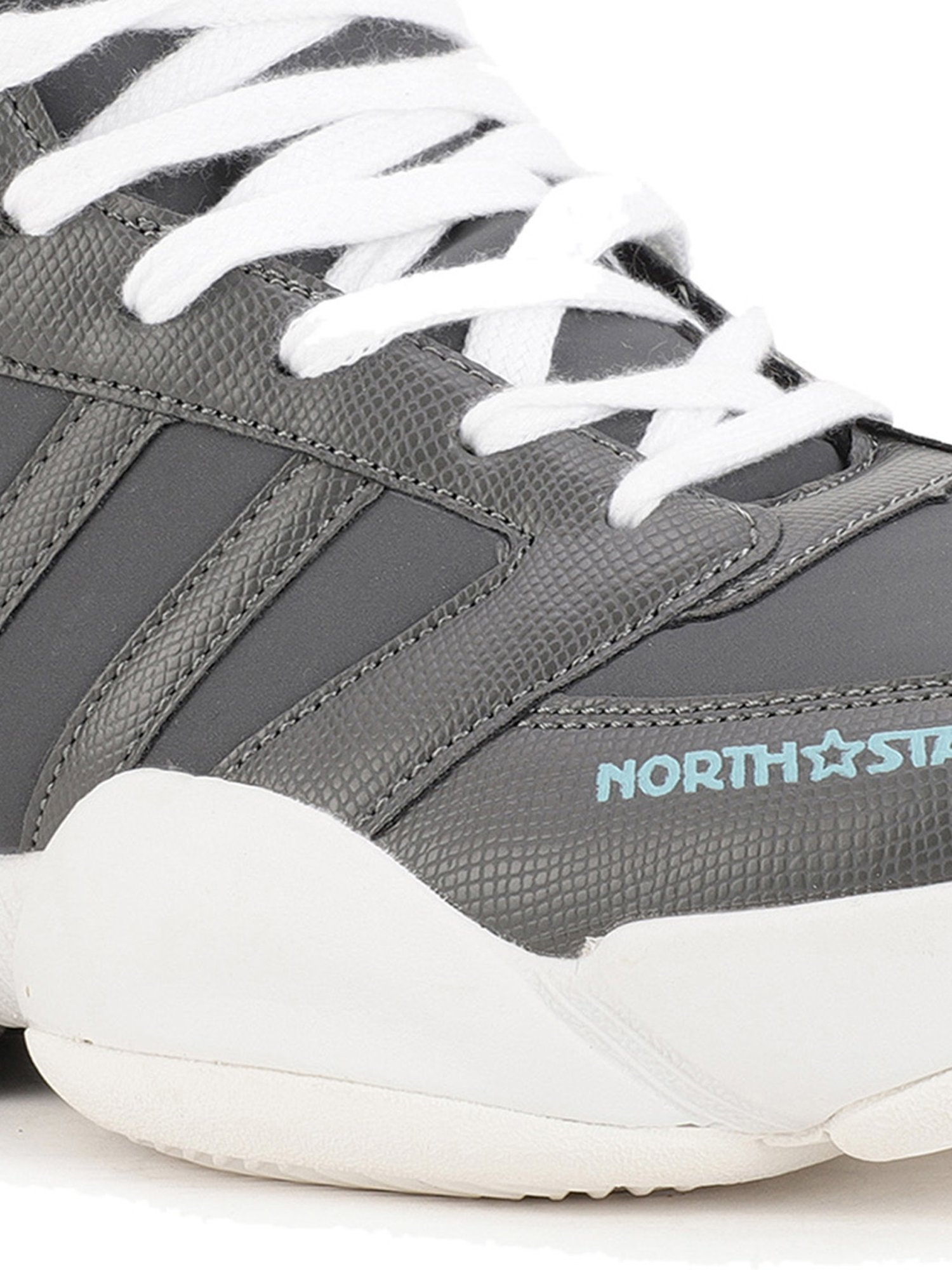 North Star by Bata Men's Grey Ankle High Sneakers