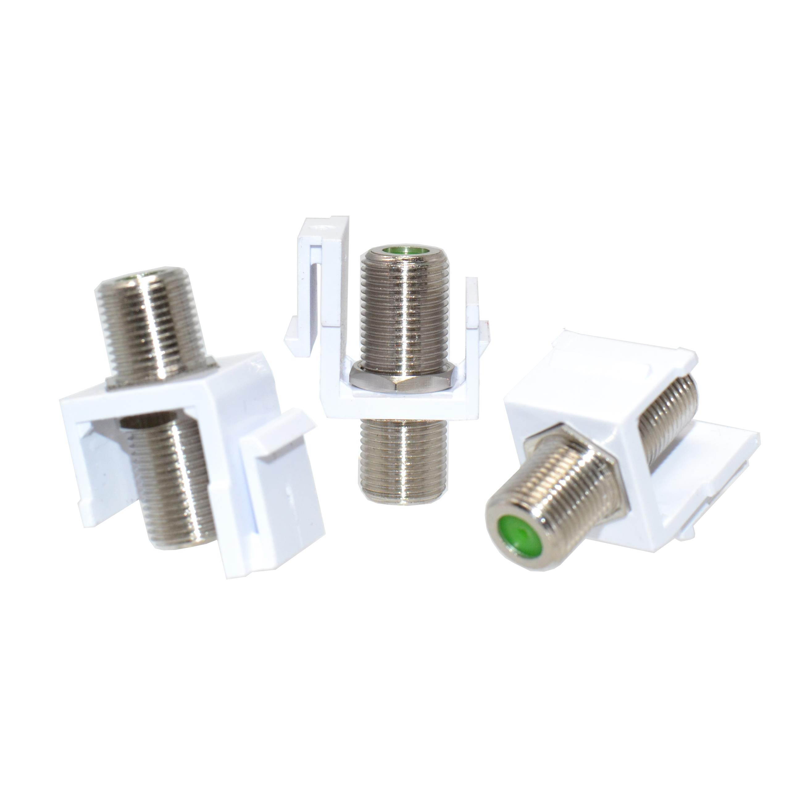 50pcs Snap-In F-Type Insert Keystone Connector Module Coax Cable Wall Jack