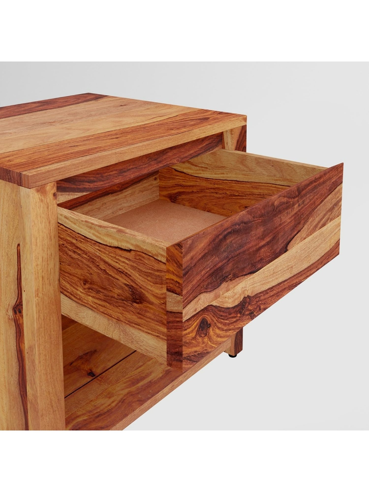 Ikiriya Avina Solid Dark Brown Wood End Table