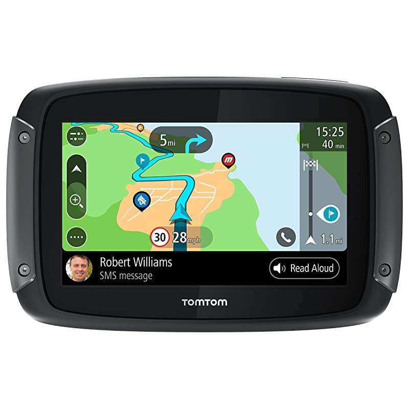 Rider 550 Motorcycle GPS Navigation Device, 4.3 Inch, with World Maps, Motorcycle Specific Winding and Hilly Roads, Updates via WiFi, Traffic and Speed Cams, Compatible with Siri and Google Now