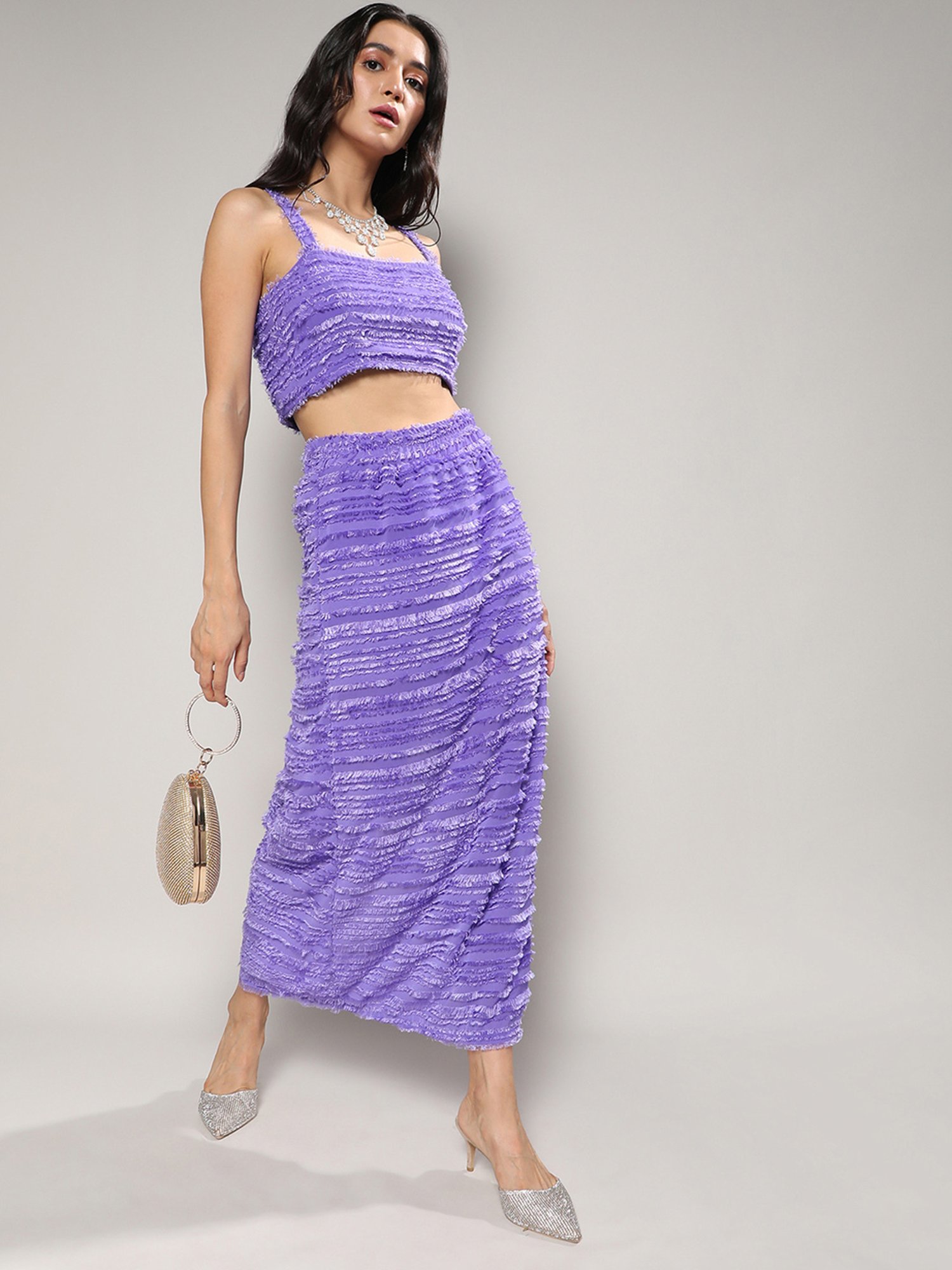 Campus Sutra Lavender Co-Ord Set