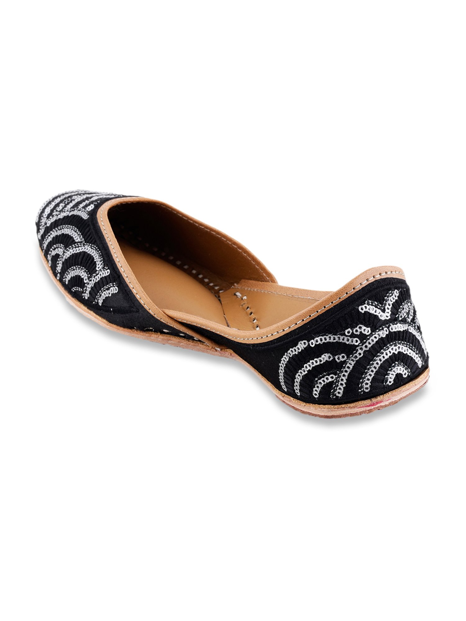 Glam Story Women's Layla Black Ethnic Juttis