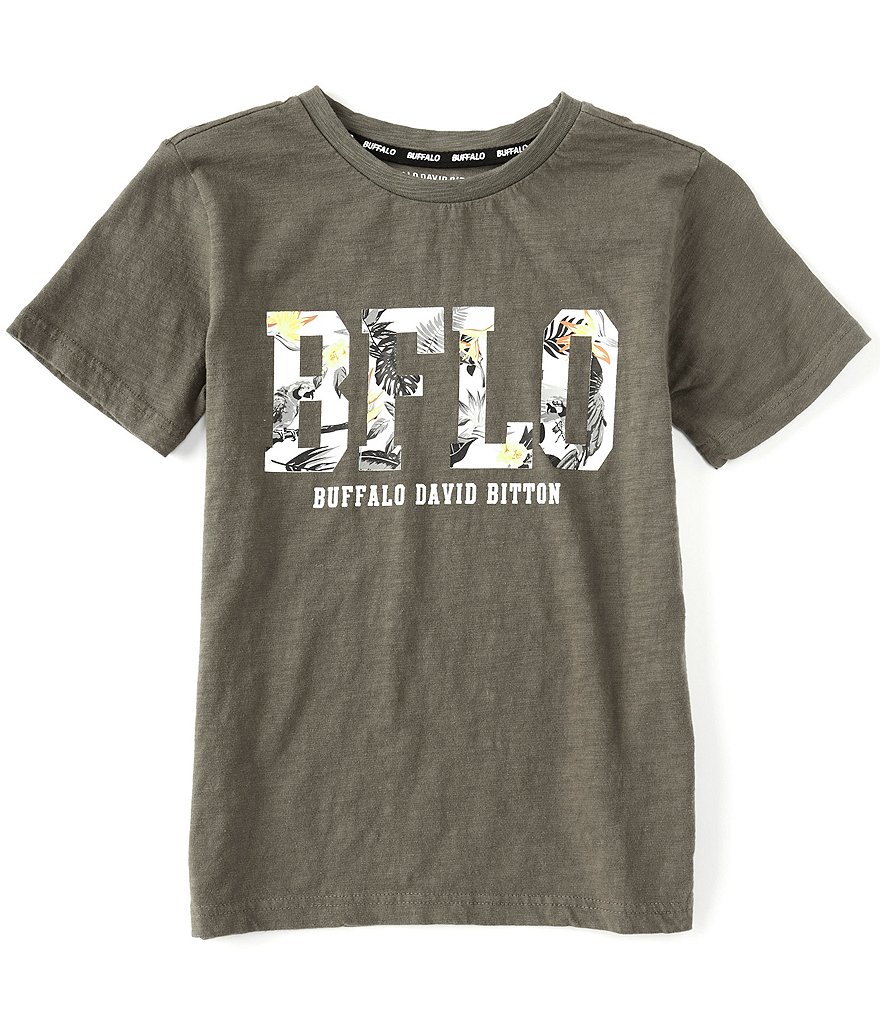 Buffalo David Bitton Big Boys 8-20 Short-Sleeve Fill-Logo Tee