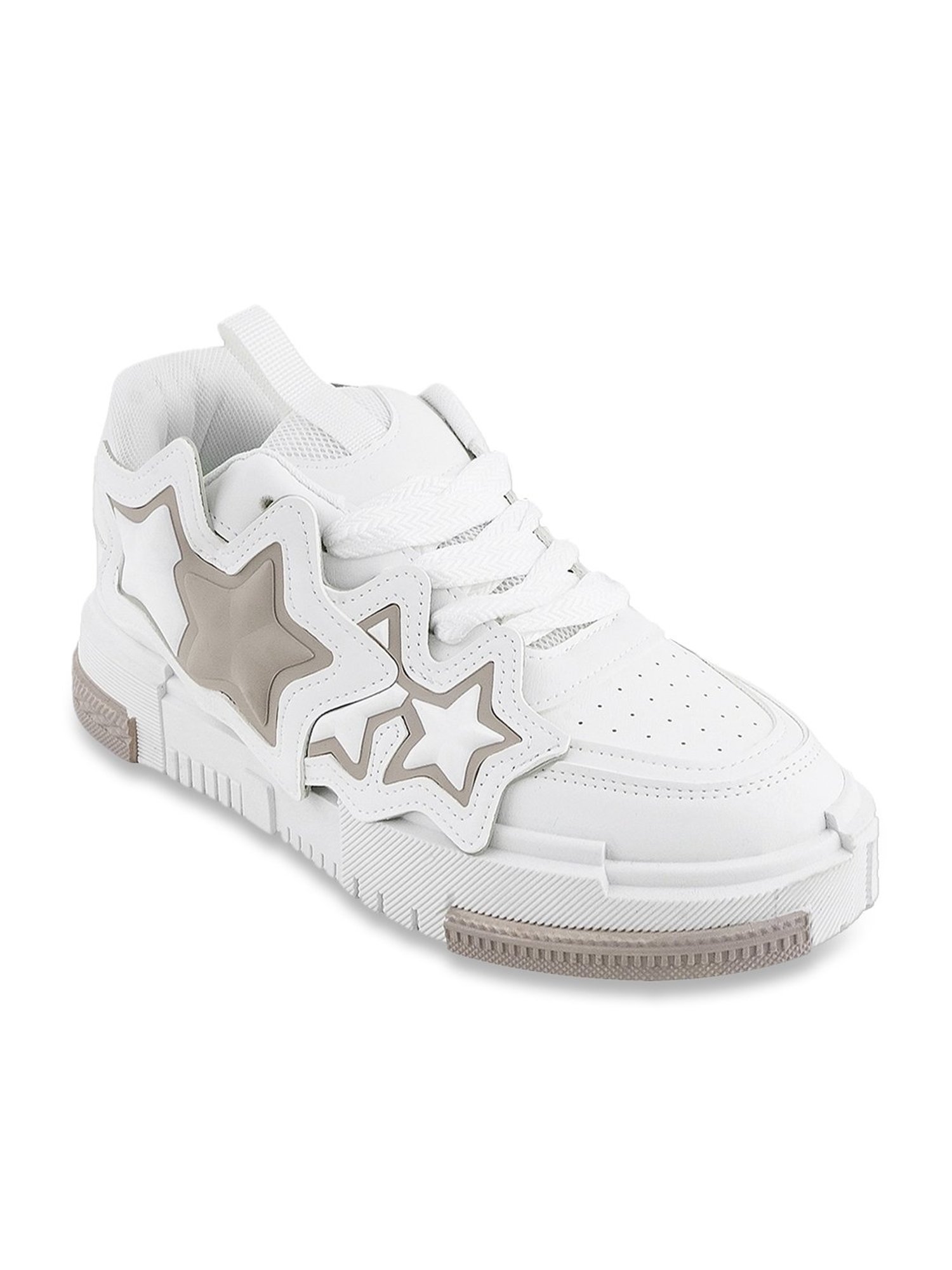 The White Pole Men's Grey Casual Sneakers