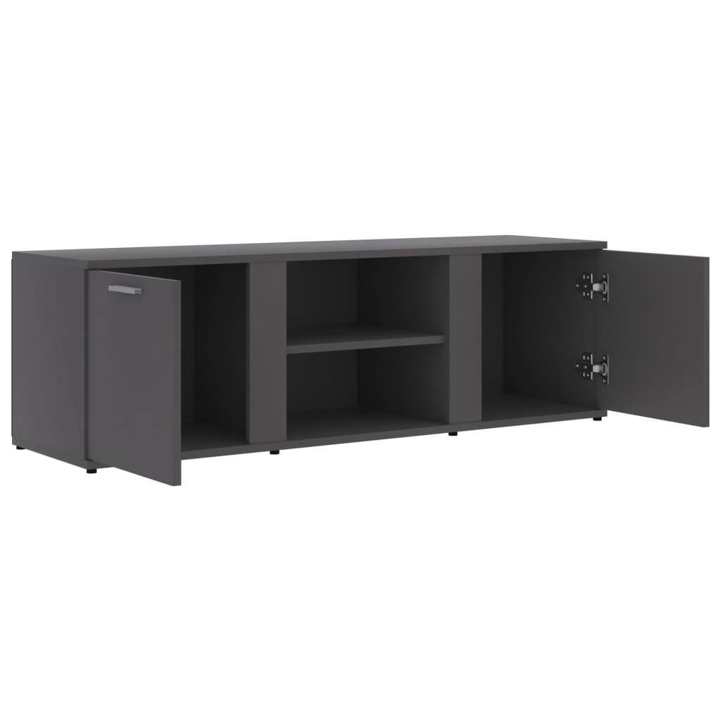 vidaXL TV Cabinet Gray 47.2" Chipboard Entertainment TV Media Stand Unit Rack