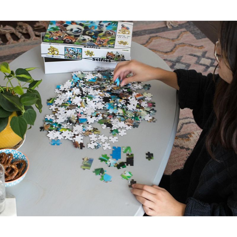 The Zoofy Group LLC Llama Drama Selfie Super 3D 500 Piece Jigsaw Puzzle For Adults And Kids