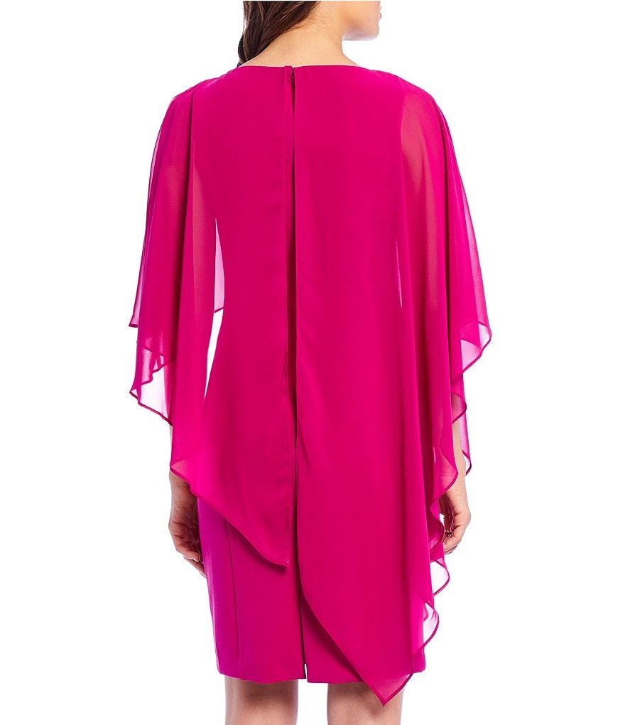 Eliza J Draped Overlay Sheath Dress