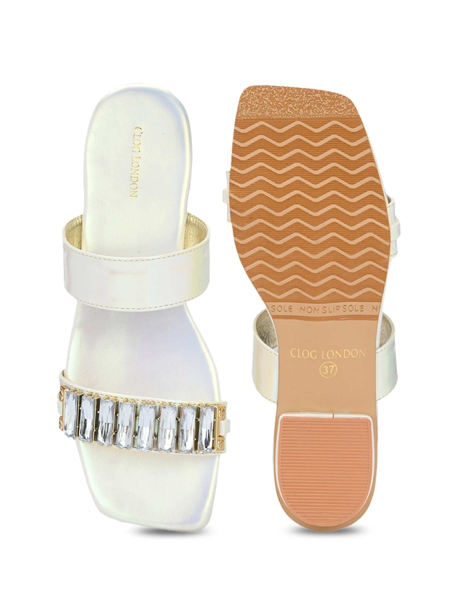 Clog London Women's White Casual Sandals