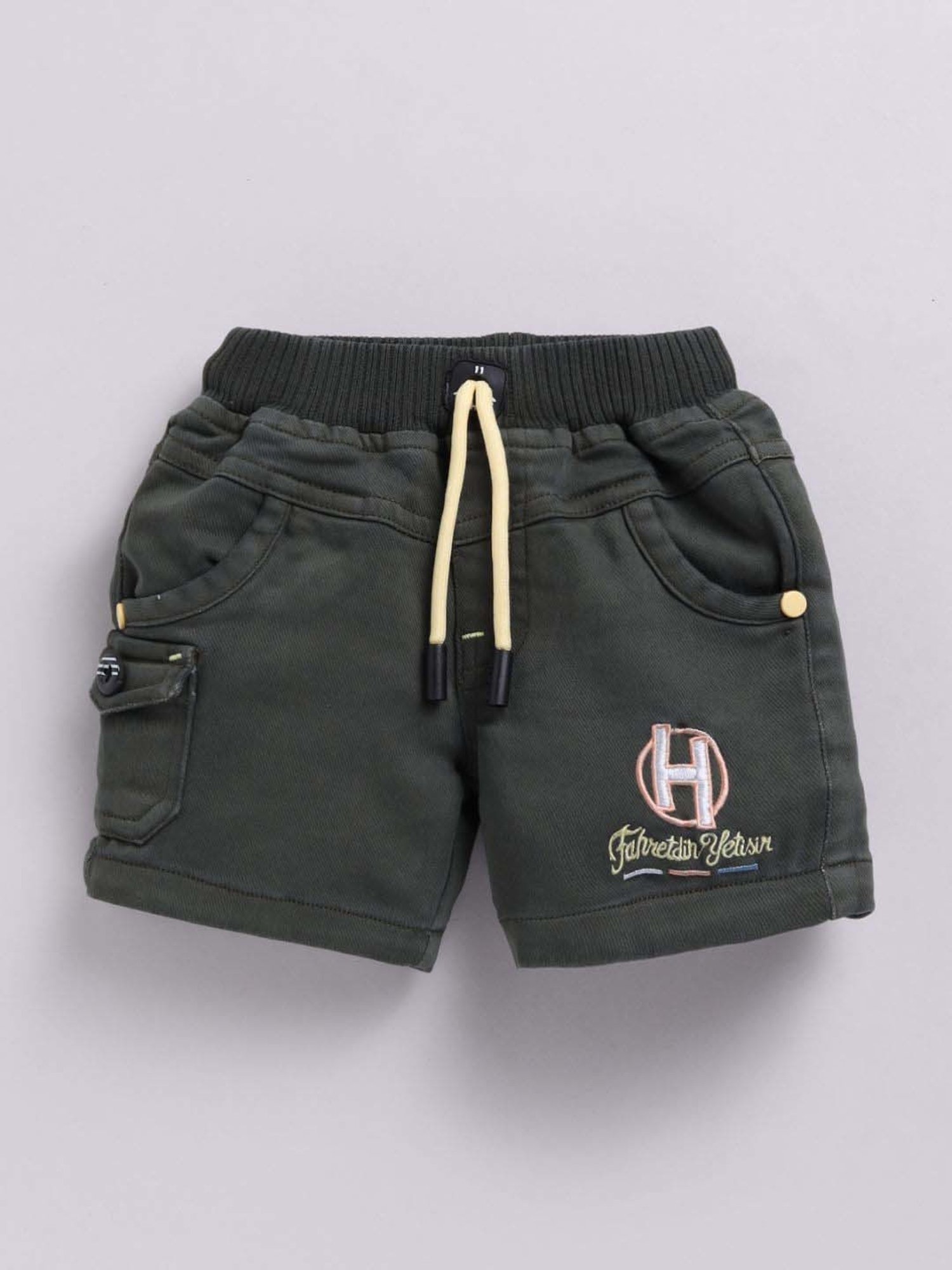 UNO KIDS Boys Yellow & Green Striped Top & Short sets