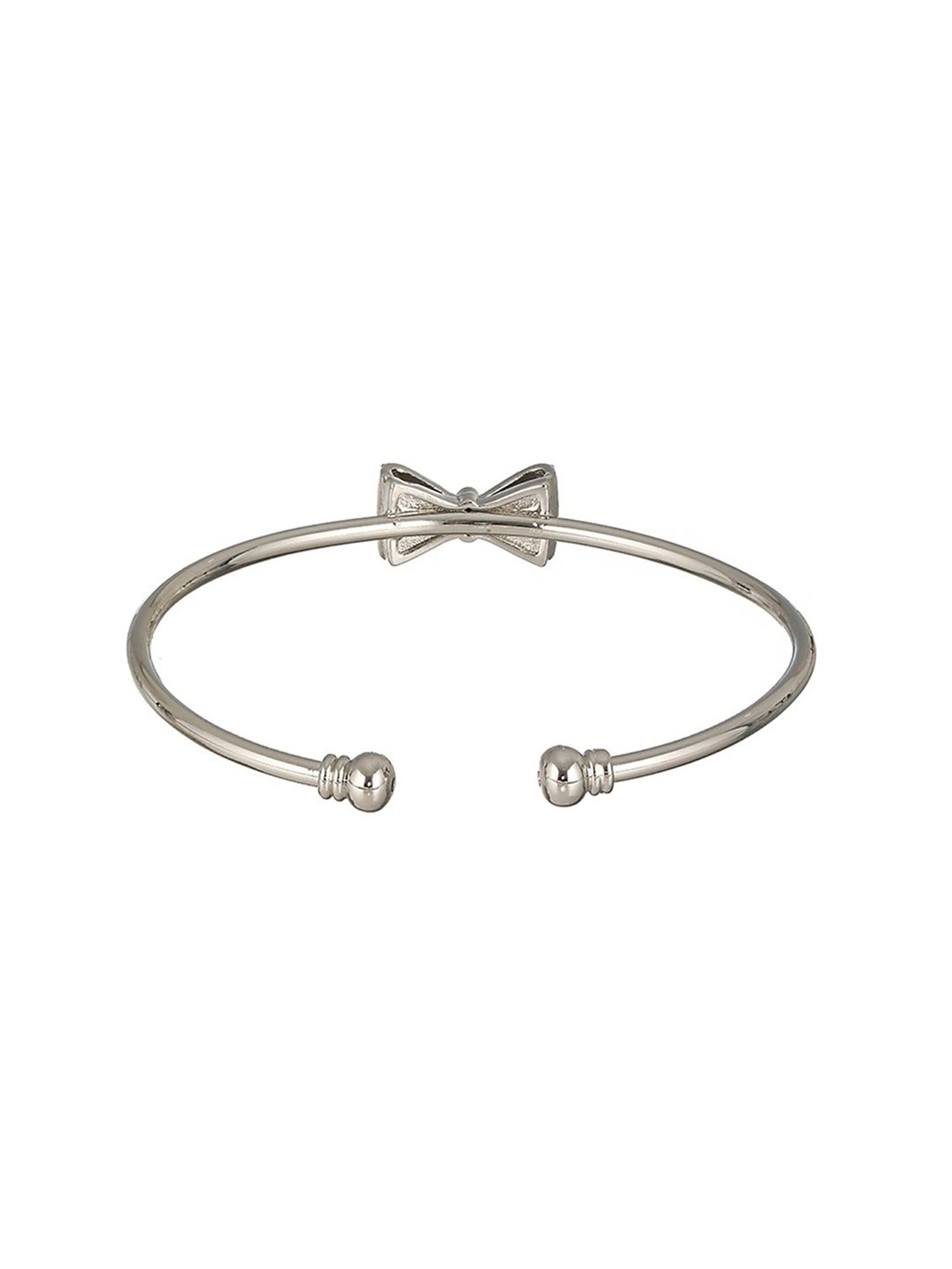 Prita by Priyaasi Studded Bow Rose Gold-Plated Cuff Bracelet