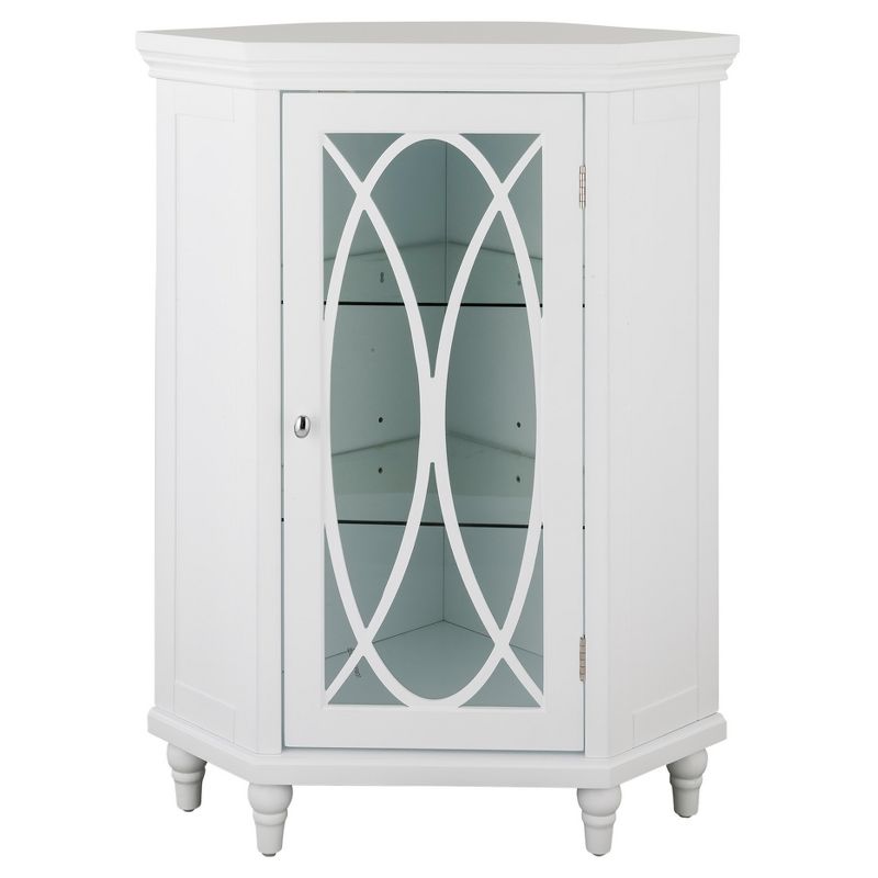 Laurel Corner Floor Cabinet 24" White - Elegant Home Fashions