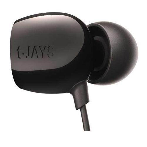 Jays t-jays Two In-Ear Earphones with 10mm Speaker, Black #T00077