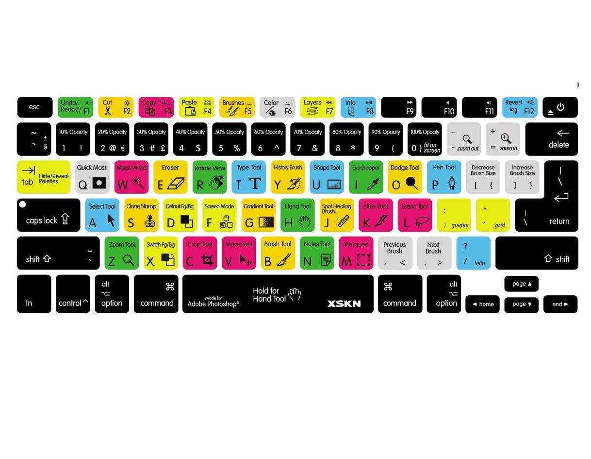 Adobe Photoshop Keyboard Silicone Skin Cover for MacBook, MacBook Air & MacBook Pro 13", 15", 17