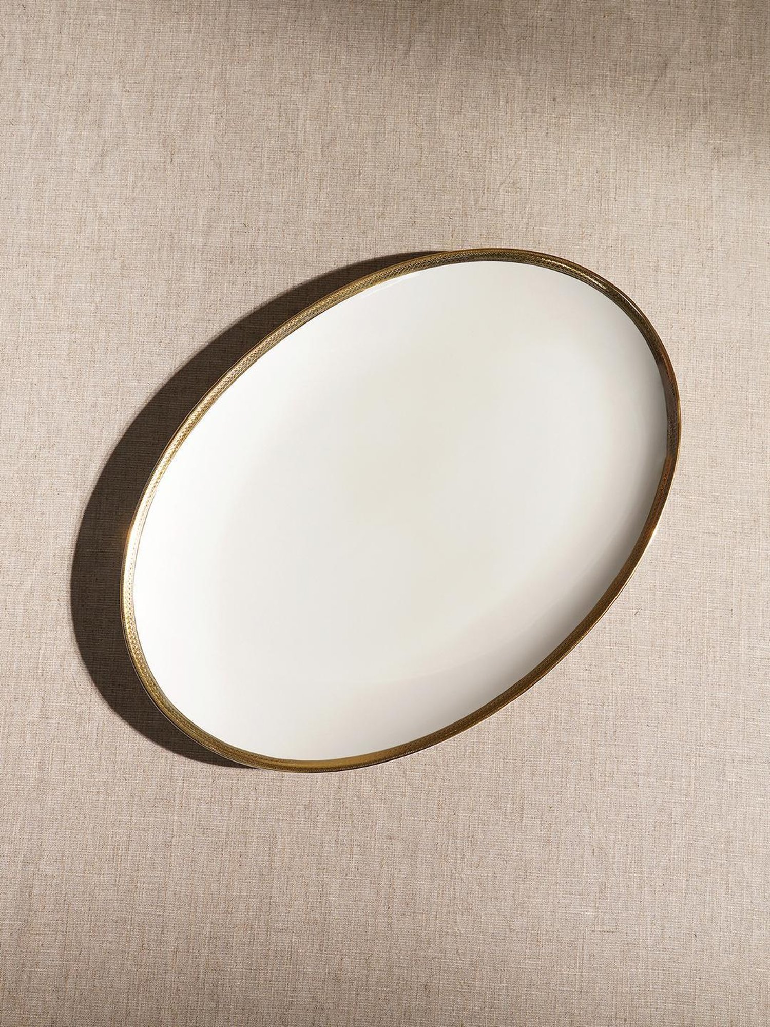 Pure Home and Living White Ceramic Solid Platters
