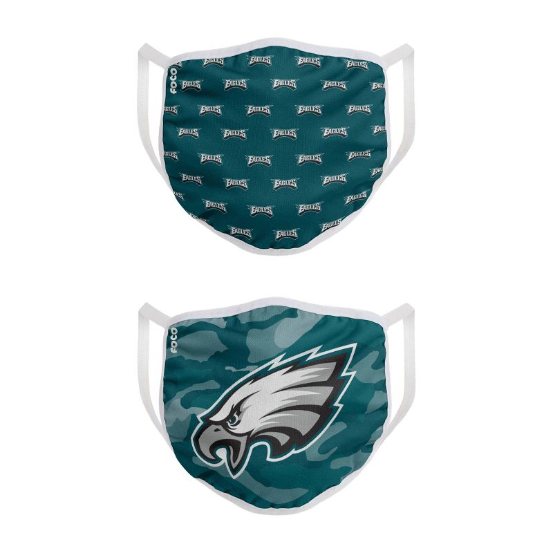 NFL Philadelphia Eagles Youth Face Covering 2pk