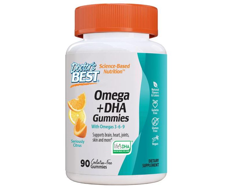 Doctor's Best Omegas And Fish Oil Omega + Dha Gummy - Seriously Citrus 90ct.