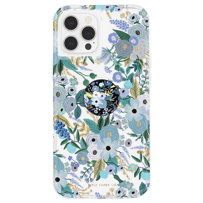 Rifle Paper Co. MINIS - Phone Grip & Stand - Suction Cup - Garden Party Blue