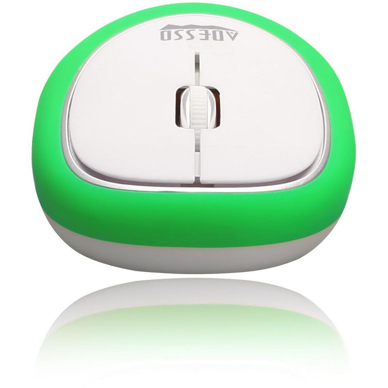 Adesso iMouse E60G - Wireless Anti-Stress Gel Mouse - Optical - Wireless - Radio Frequency - Green - USB - 1000 dpi - Scroll Wheel - 3 Button(s)