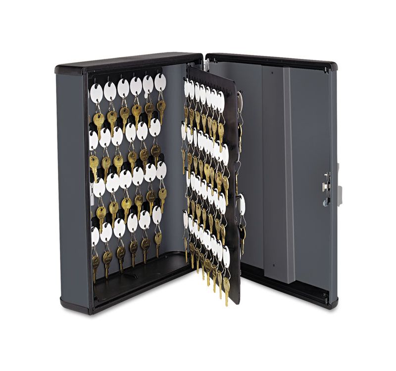 SteelMaster Security Key Cabinets 90-Key Steel Charcoal Gray 12 x 4 1/4 x 14 3/4 2017290G2