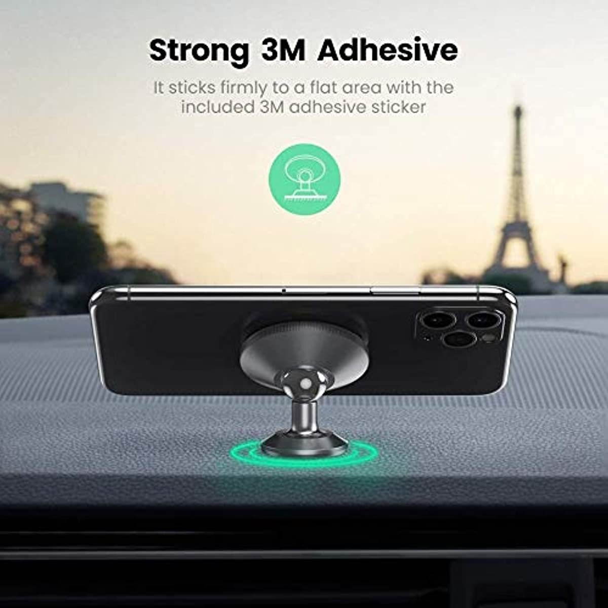 UGREEN Magnetic Car Phone Holder Dashboard with Metal Plates Bundle Compatible for iPhone 11 Pro Max iPhone XR XS X 8 7 6 Plus 6S, Samsung Galaxy S20 Ultra S10 S9 S8, Note 10 9 8, Google Pixel 4 3a XL