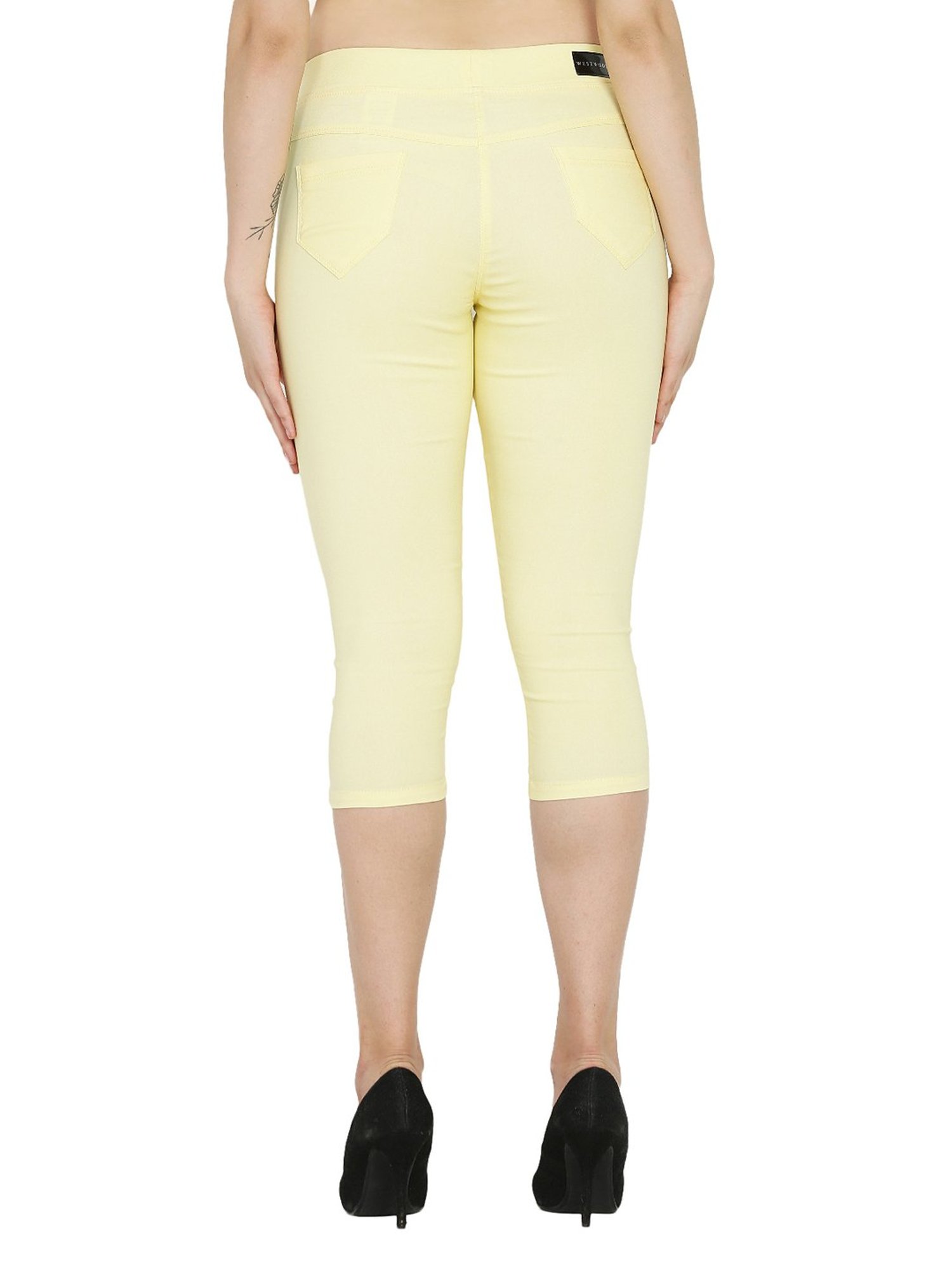 Westwood Yellow Cotton Capris