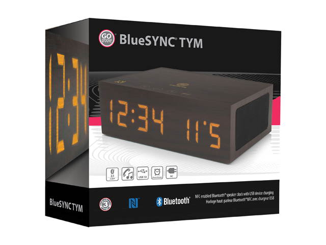 NFC Alarm Clock Speaker System with USB Charging and LED Display by GOgroove - Works With Apple , Samsung , Sony & More Smartphones , Tablets and MP3s