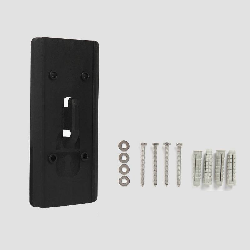 8" XW-B001 Plastic Garden Hose Bracket With Hardware Black - Sunneday