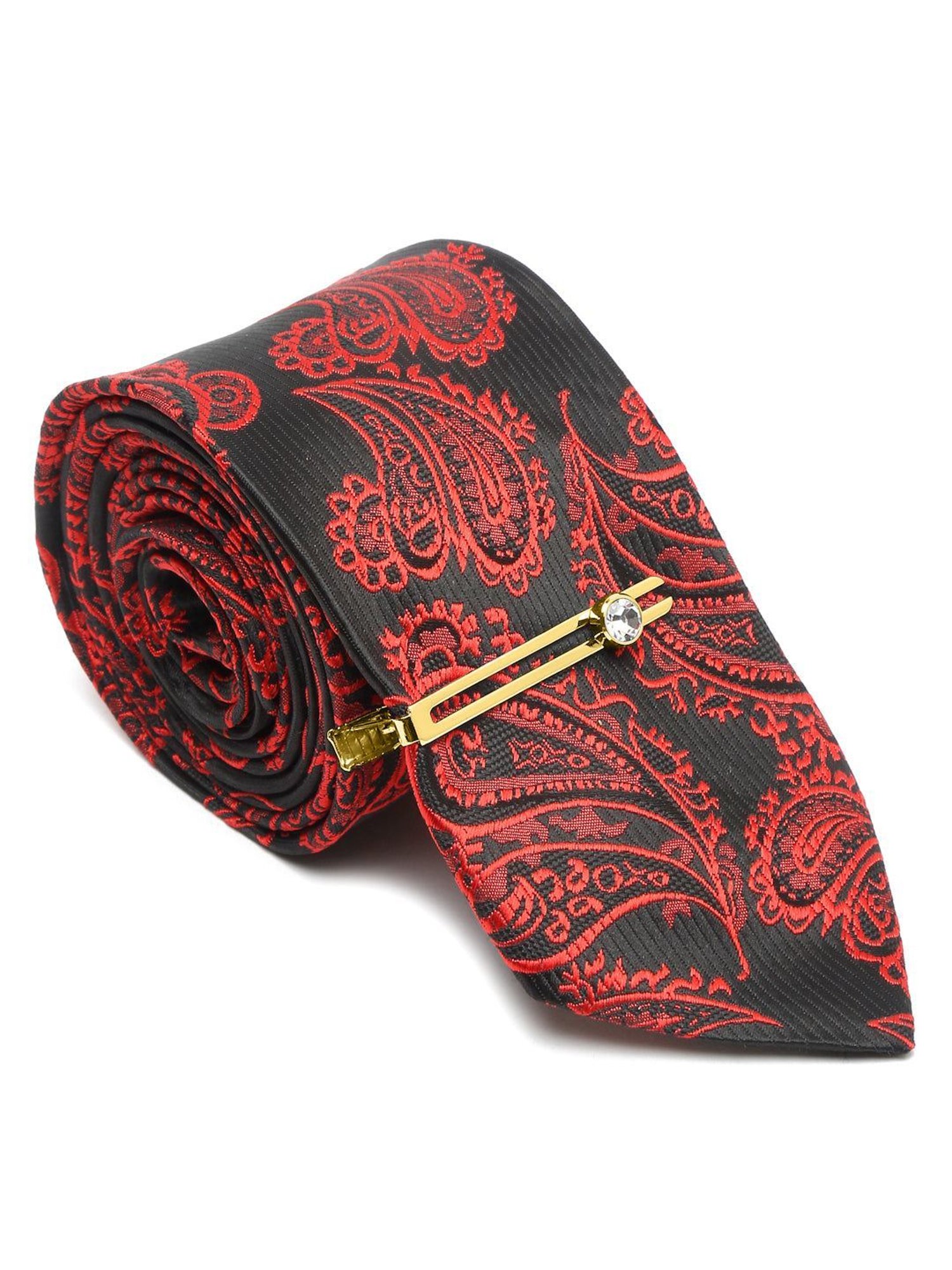 Louis Stitch Red Printed Necktie Gift Set - Set of 3