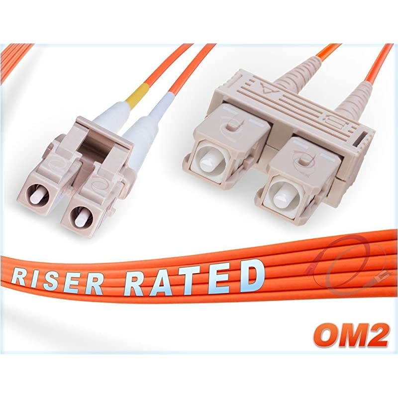 9M OM2 LC SC Fiber Patch Cable | 1Gb Duplex 50125 LC to SC Multimode Jumper 9 Meter 2952ft | Length Options 05M300M | 1gb 10gb mmf upc sfp+ 1gbase mm dplx pvc ofnr om2lcsc