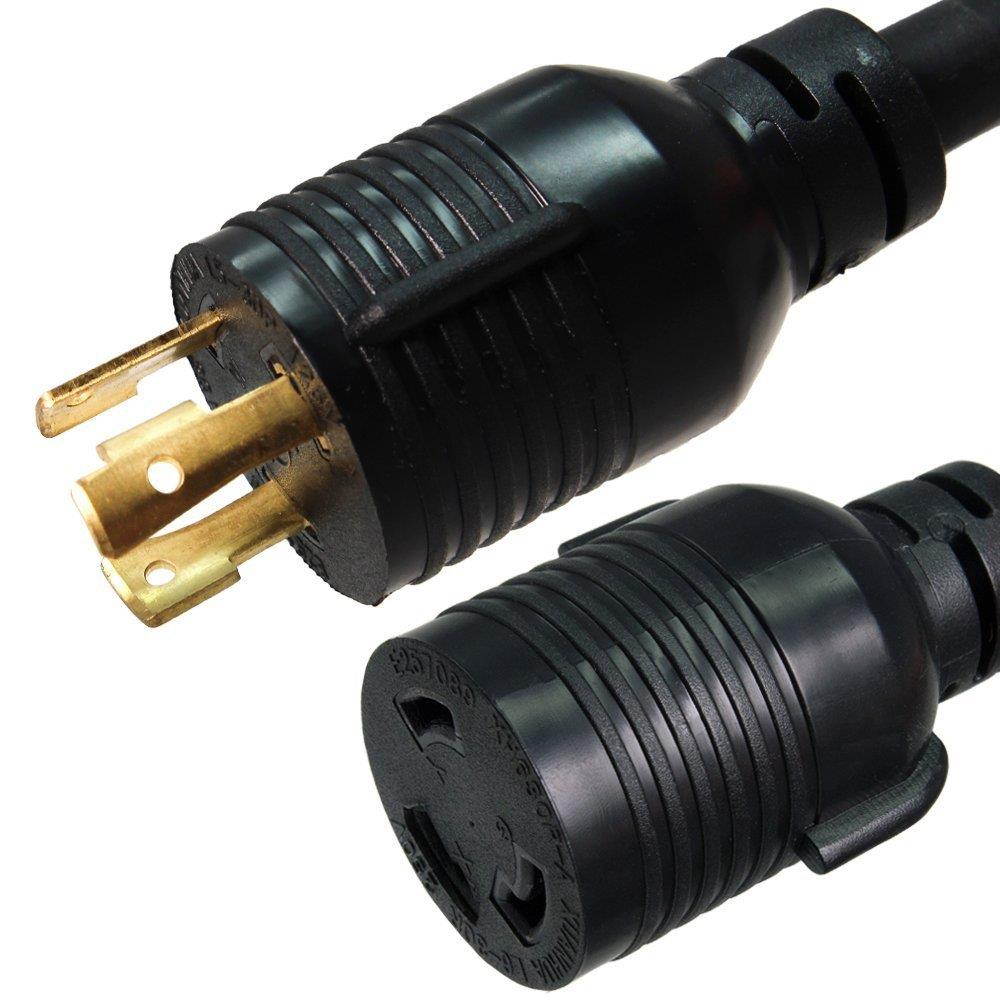 Ironbox L5-30 to L5-30 Connector Power Cord - Black - 3 Foot - 30A/125V - 10/3 SJT - IBX-5801M-03