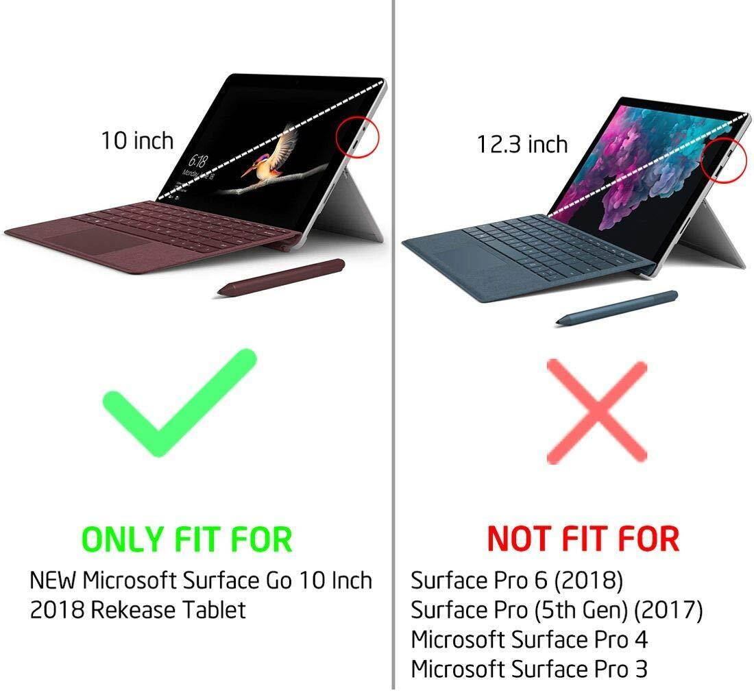 Microsoft Surface Go Case, i-Blason [Cosmo] Slim Glitter Protective Bumper Case Cover with Pen Holder Compatible with Type Cover Keyboard for Surface Go Tablet 10 Inch (2018 Release) (Marble)