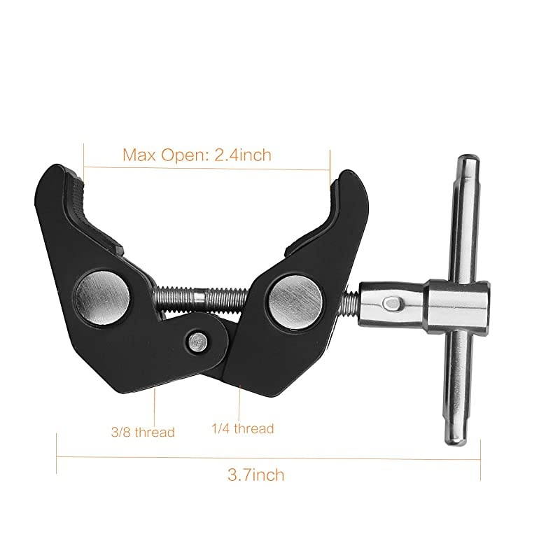 PSMA3 Large Super Clamp with 14quot and 38quot Thread for Flash Camera Monitor