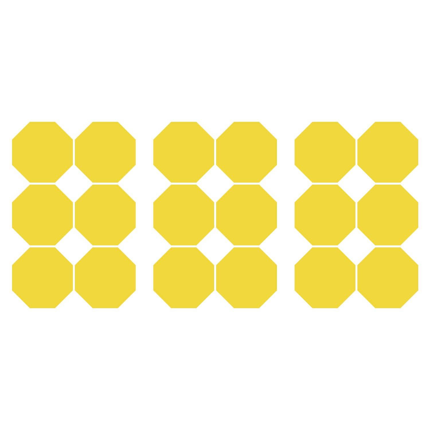 LiteMark 3.5 Inch Black Removable Octagon Decals - Pack of 18