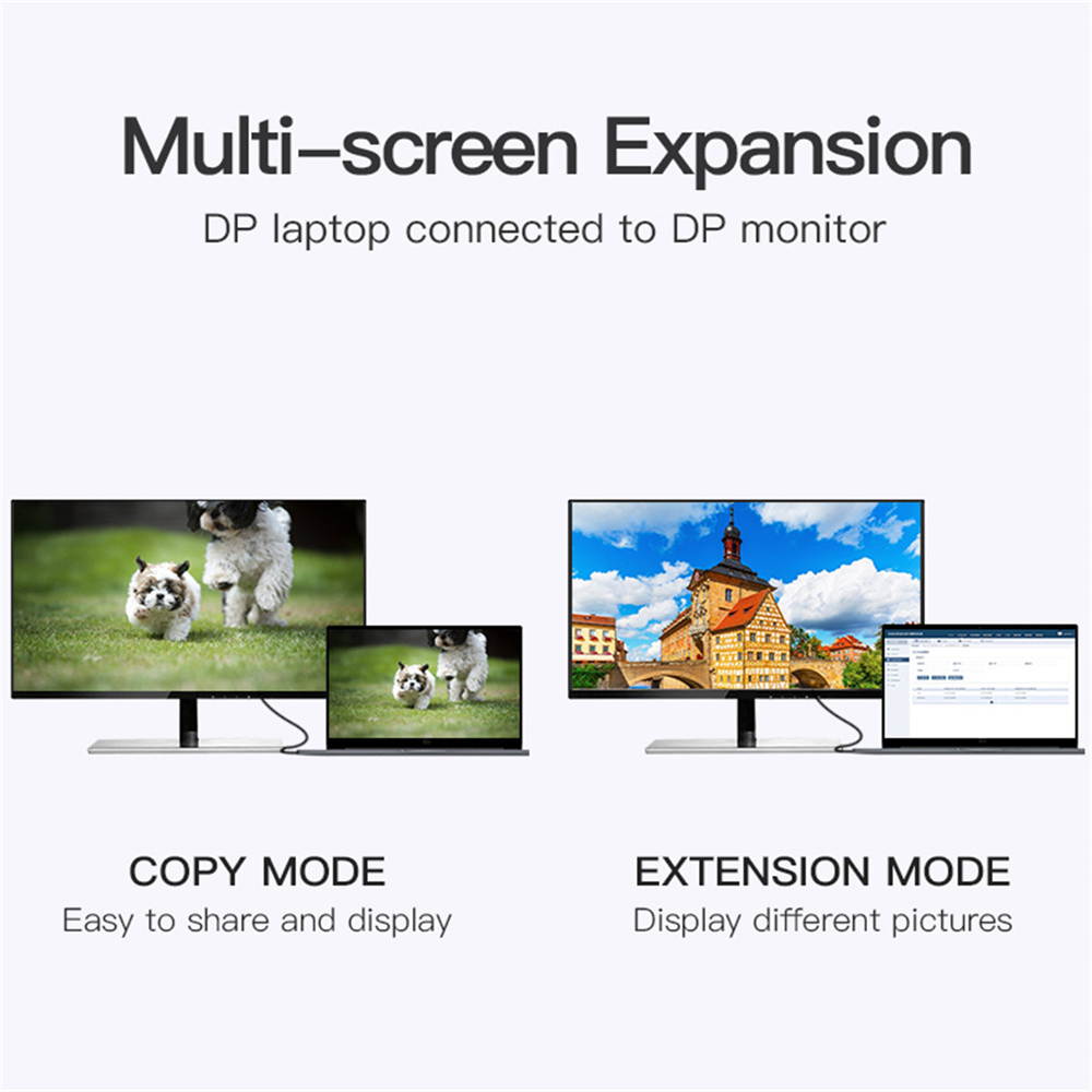 Vention DP Male to Male Cable Displayport Cable DP to DP Cable Computer TV Adapter Display Port Connector for PC Macbook HDTV Projector 4K@60Hz