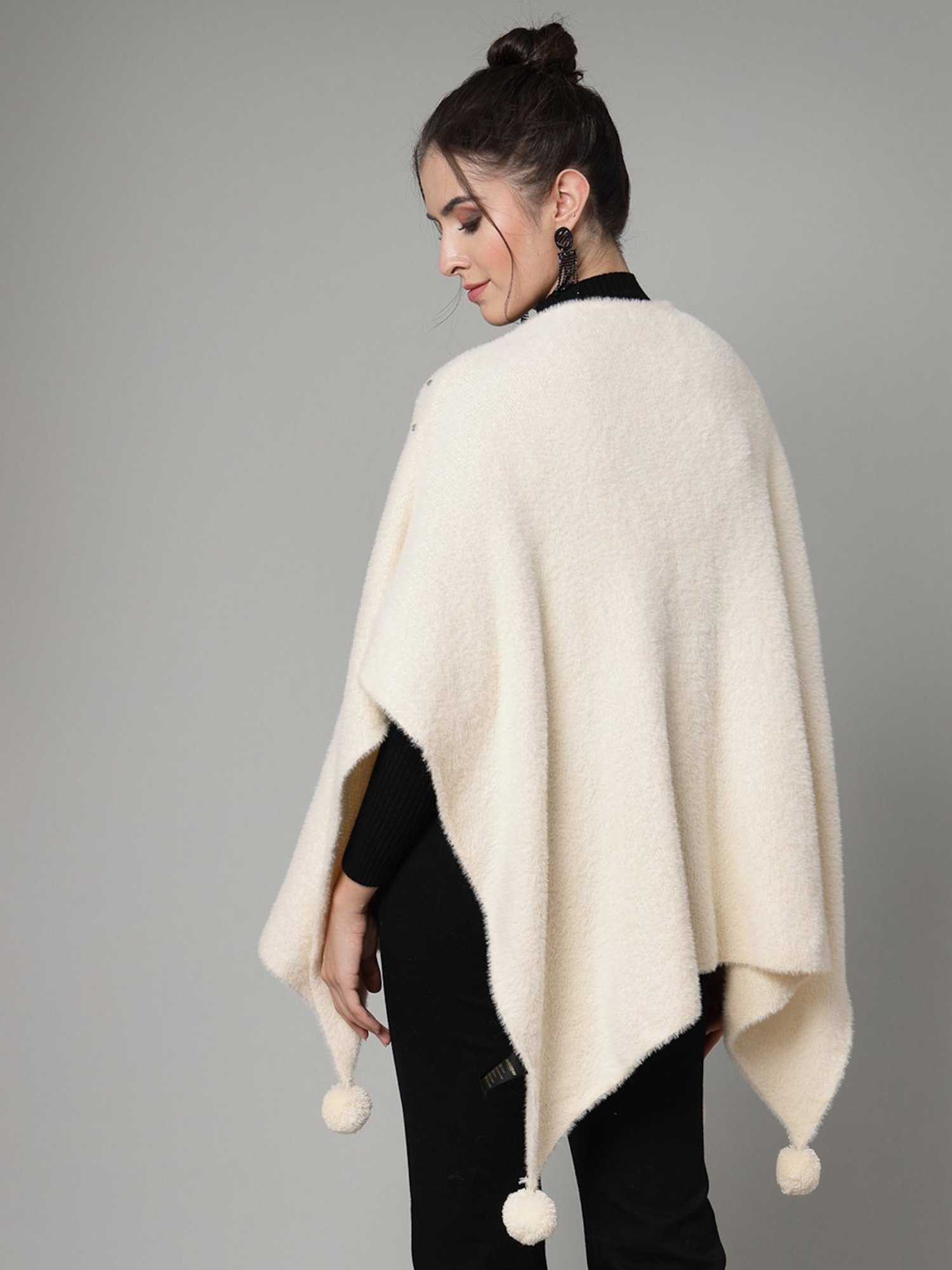 Mafadeny Cream Poncho