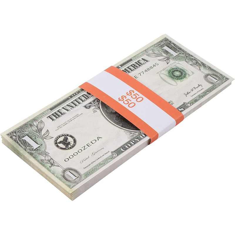 Sustainable Greetings 300 Pack Self Adhesive Currency Bands for 50 Money Bill Wrappers