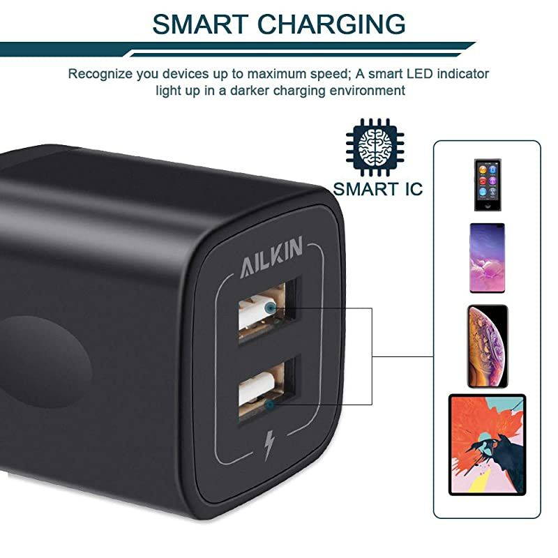 2 Port Charging Box  6Pack USB Charger Plug Block Fast Charging Brick Compatible with iPhone 77 PlusiPhone 66plus Samsung Galaxy S7S6 Sony Motorola HTC LG Android Tablets and More