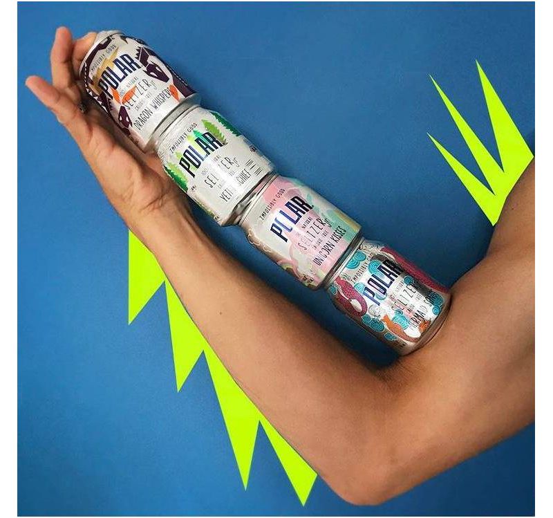 Polar Unicorn Kisses 100% Natural Jr. Seltzer Water - 6pk/8 fl oz Cans