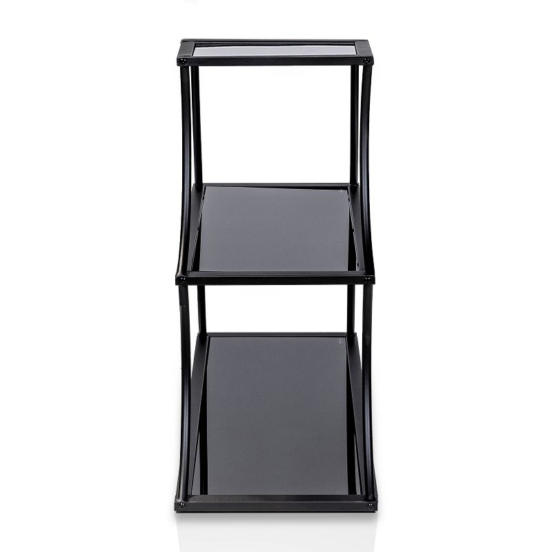 34.13" Kurry 3 Shelves Bookshelf Sand Black - miBasics