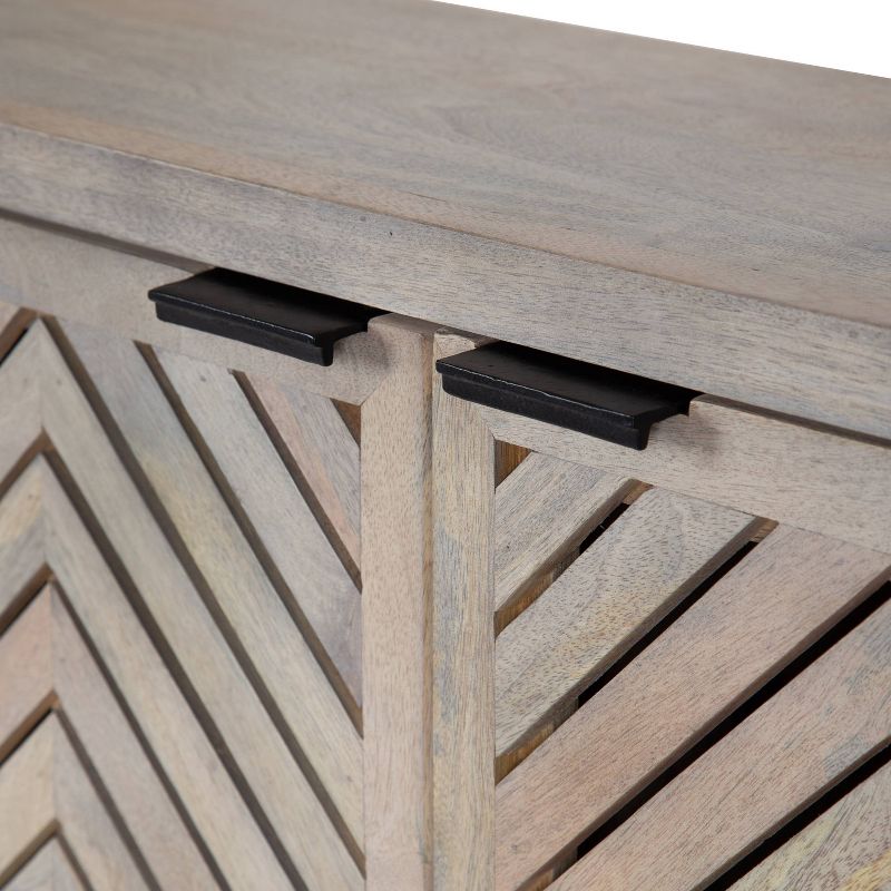 30" x 10" x 14" Mezzeta Decorative Coastal 2 Door Wall Cabinet Whitewash - Kate & Laurel All Things Decor