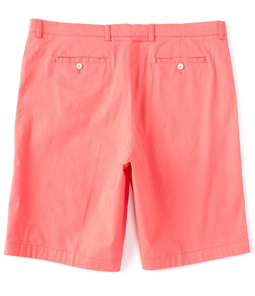 Roundtree & Yorke Big and Tall Performance 9#double; and 11#double; Inseam Flat Front Herringbone Print Shorts