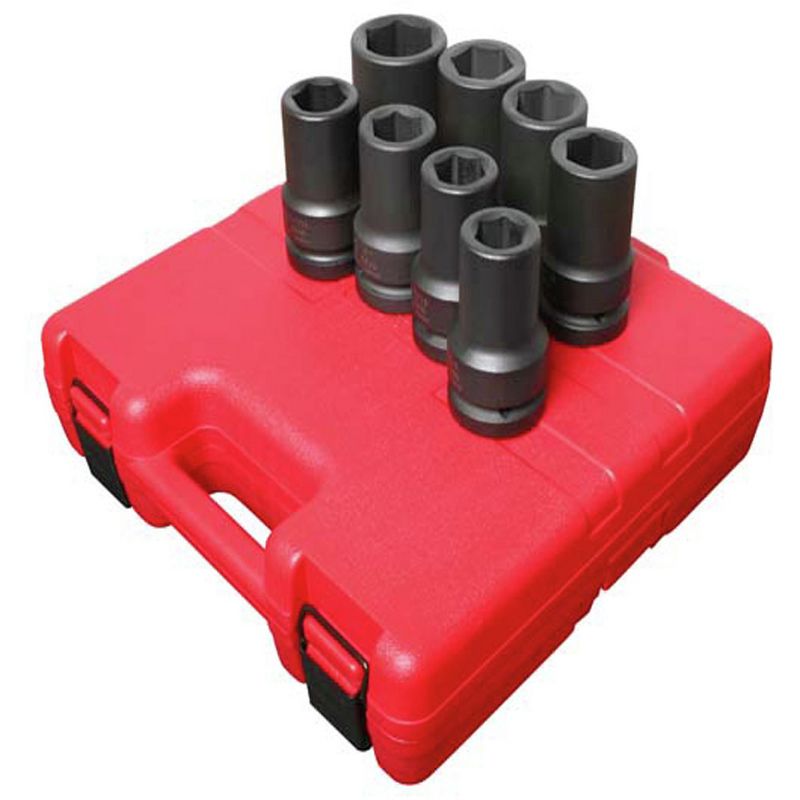 Sunex 5681 8-Piece 1 in. Drive SAE Deep Impact Socket Set