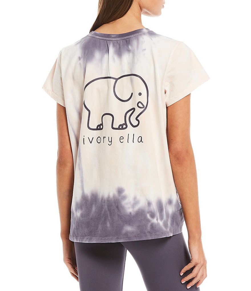 Ivory Ella Knot Front Tie-Dye Tee