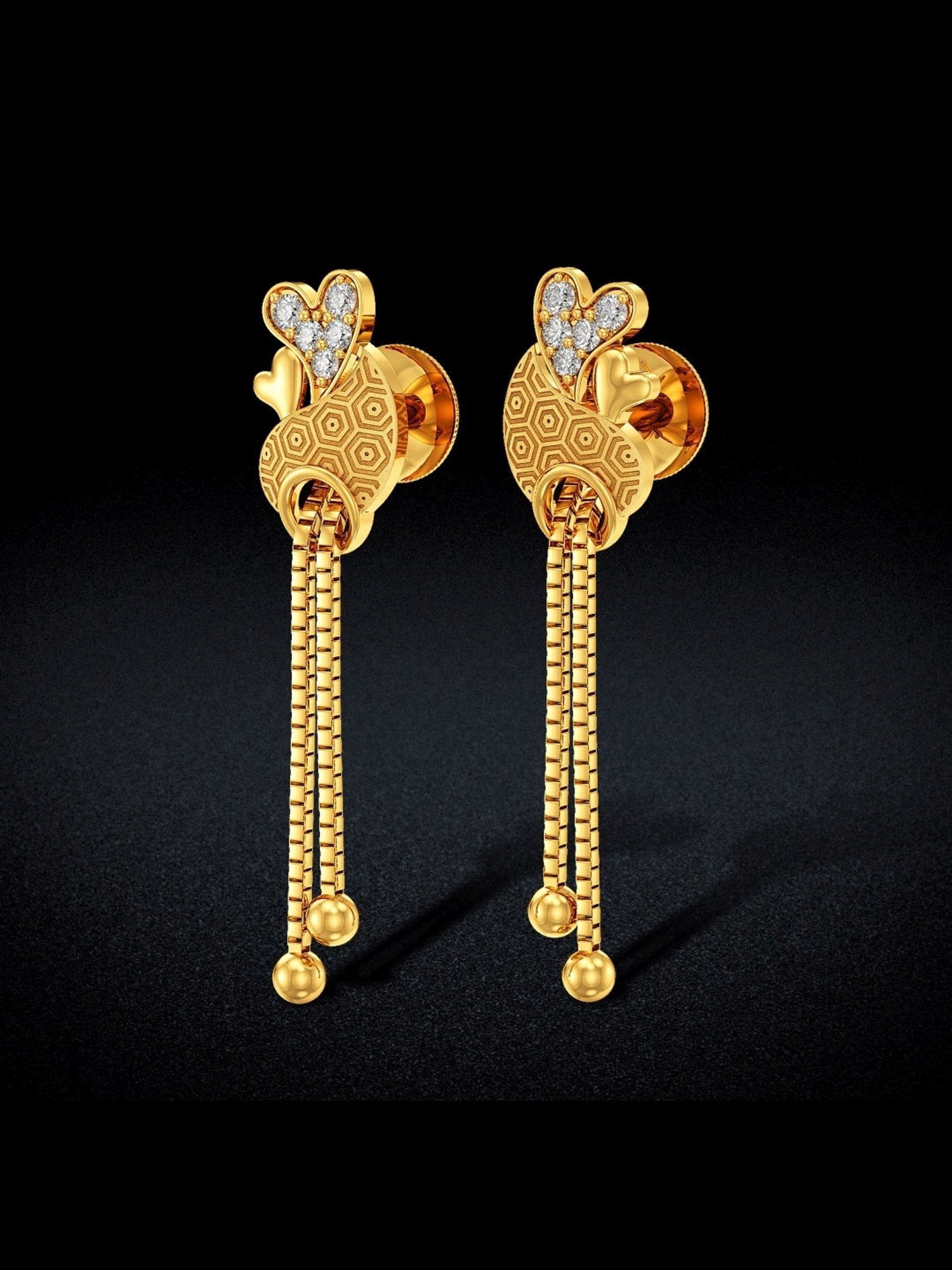 Joyalukkas Gold 22K Mirage Dangler Earrings for Women